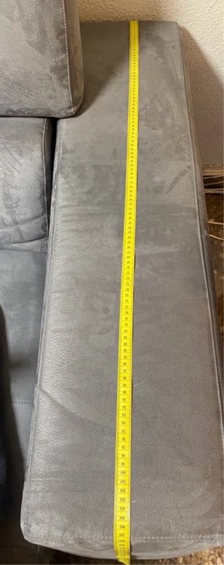 Sofá chaise longue gris 250 cm