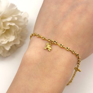Tobillera pulsera de oro 18kt