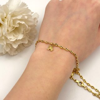Tobillera pulsera de oro 18kt