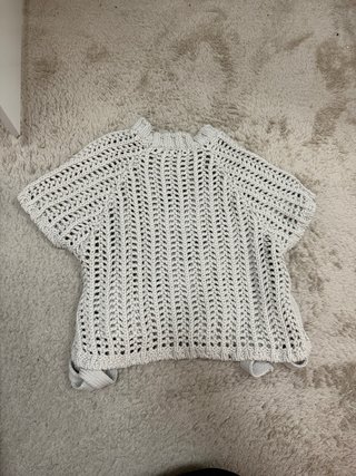 Top Zara punto grueso tiras laterales Talla S
