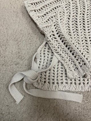 Top Zara punto grueso tiras laterales Talla S