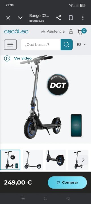 Patinete eléctrico Cecotec Bongo D2.0