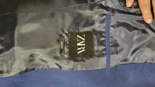 Traje Zara Slim Fit Azul Talla M