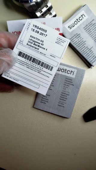 Swatch Irony Retrograde YRS400G Blu Marino NUOVO