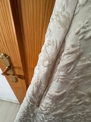 Vestido de fiesta o boda color beige y negro, M