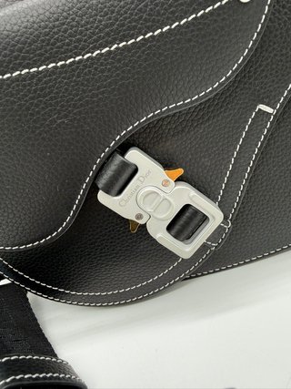 Bolso Saddle Dior Negro Piel