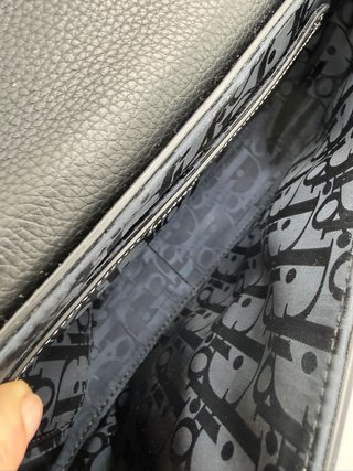 Bolso Saddle Dior Negro Piel