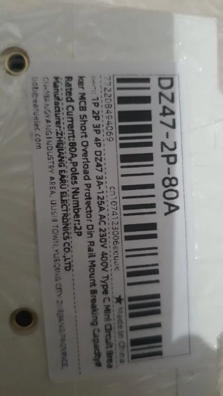 EARU DZ47-100 C80 Interruptor Automático
