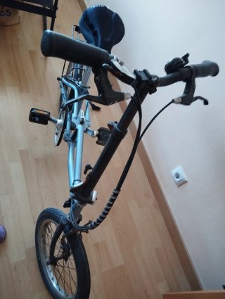 Bicicleta Plegable Gris Azul