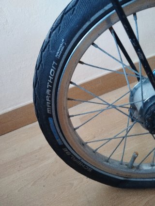 Bicicleta Plegable Gris Azul