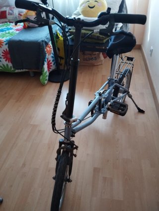 Bicicleta Plegable Gris Azul
