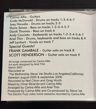 CARINA ALFIE - Electric Fuzz CD