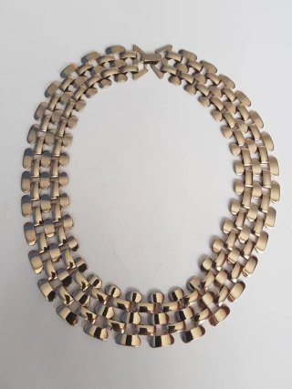 Collana vintage anni 70 girocollo color oro