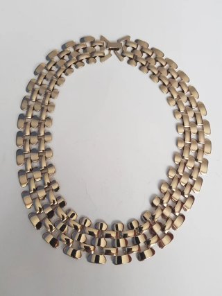 Collana vintage anni 70 girocollo color oro