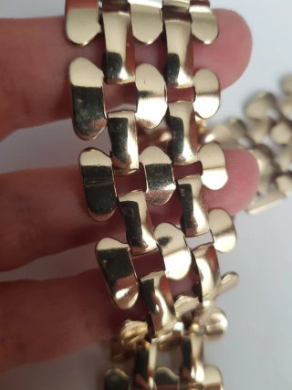 Collana vintage anni 70 girocollo color oro