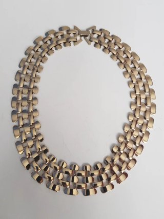 Collana vintage anni 70 girocollo color oro