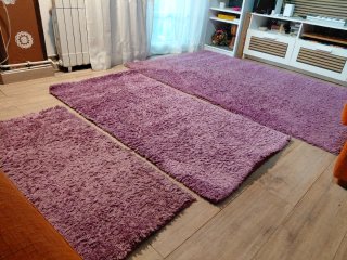 Alfombra pelo largo lila 60x110