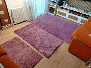 Alfombra pelo largo lila 60x110