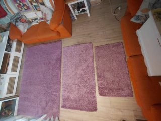 Alfombra pelo largo lila 60x110