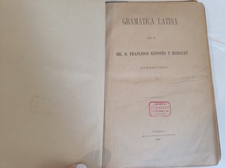 Libri Antichi di Grammatica Latina (1891-1919)