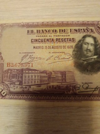 Billete 50 Pesetas Banco de España 1928