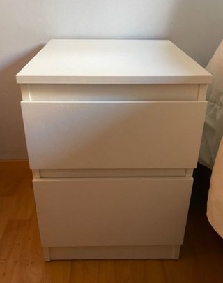 Mesita de noche Ikea Malm blanca