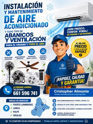 Instalación y servicio de aire acondicionado.