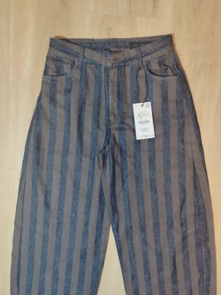 Zara Jeans Rayas Anchos Nuevos