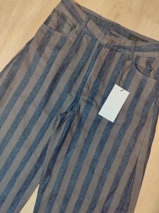 Zara Jeans Rayas Anchos Nuevos