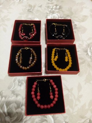 Conjunto Bisutería Pulsera y Pendientes