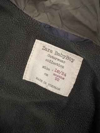 Abrigo Zara 12-18 meses