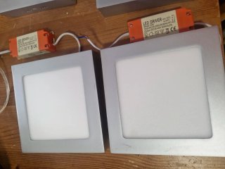 Focos LED Cuadrados Plateados (Pack 4)