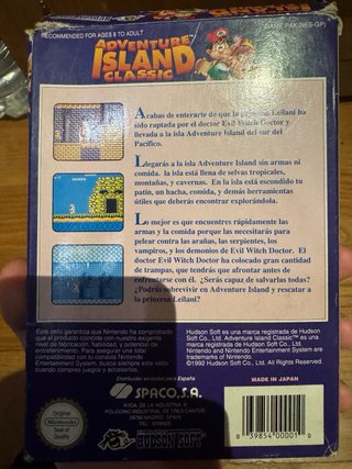 Adventure Island Classic NES Pal España Completo