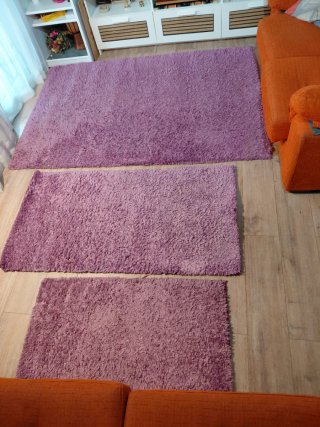 Alfombra pelo largo lila 80x150