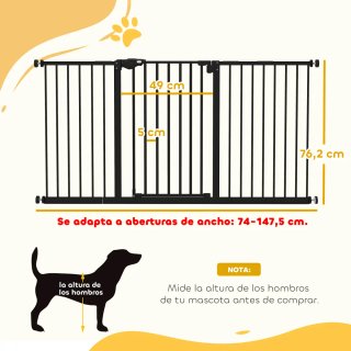 Valla de Seguridad para Mascotas Negra