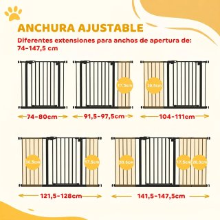 Valla de Seguridad para Mascotas Negra