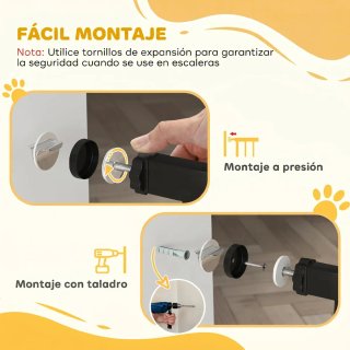 Valla de Seguridad para Mascotas Negra