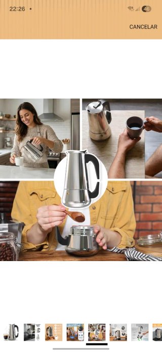 Cafetera Italiana Inducción 6 Tazas