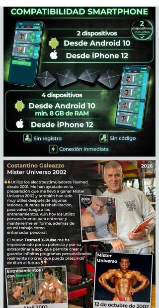 Tesmed X-PULSE Electroestimulador Muscular EMS