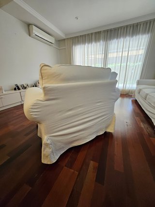 Butaca de algodón blanca