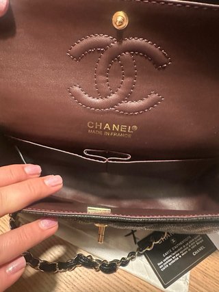 Chanel Bolso Negro de Cuero
