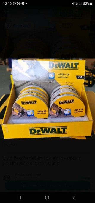 lote 100 discos dewalt inox