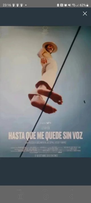 Póster Hasta que me quede sin voz