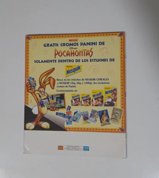 Álbum Pocahontas Cromos Panini Disney completo