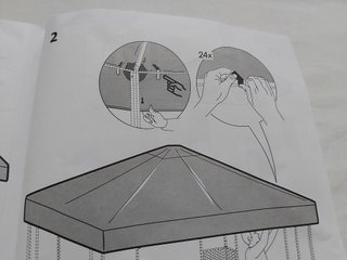 (6) Lona toldo cenador IKEA 3x3 m AMMERO