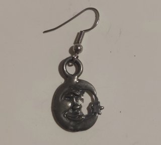Orecchino luna e stella argento