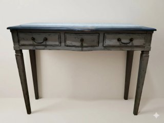 Consola Vintage Shabby Chic Gris Mármol
