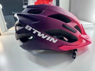 Casco Bici Btwin Morado/Rosa
