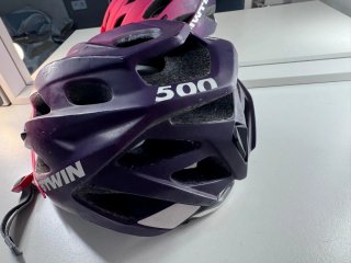 Casco Bici Btwin Morado/Rosa