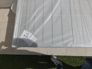 Mesa auxiliar elevable 143x80 cm gris